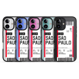 iPhone 16 Pro Max Personalised São Paulo Boarding Pass Black Impact Phone Case