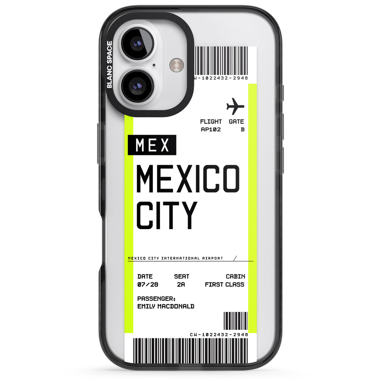 Personalised Mexico City Boarding Pass