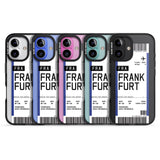 iPhone 16 Pro Max Personalised Frankfurt Boarding Pass Black Impact Phone Case