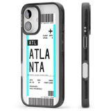 iPhone 16 Pro Max Personalised Atlanta Boarding Pass Black Impact Phone Case