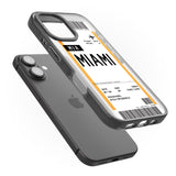 iPhone 16 Pro Max Personalised Miami Boarding Pass Black Impact Phone Case