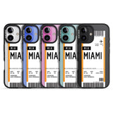 iPhone 16 Pro Max Personalised Miami Boarding Pass Black Impact Phone Case