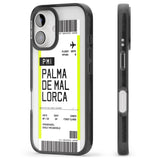 iPhone 16 Pro Max Personalised Palma De Mallorca Boarding Pass Black Impact Phone Case