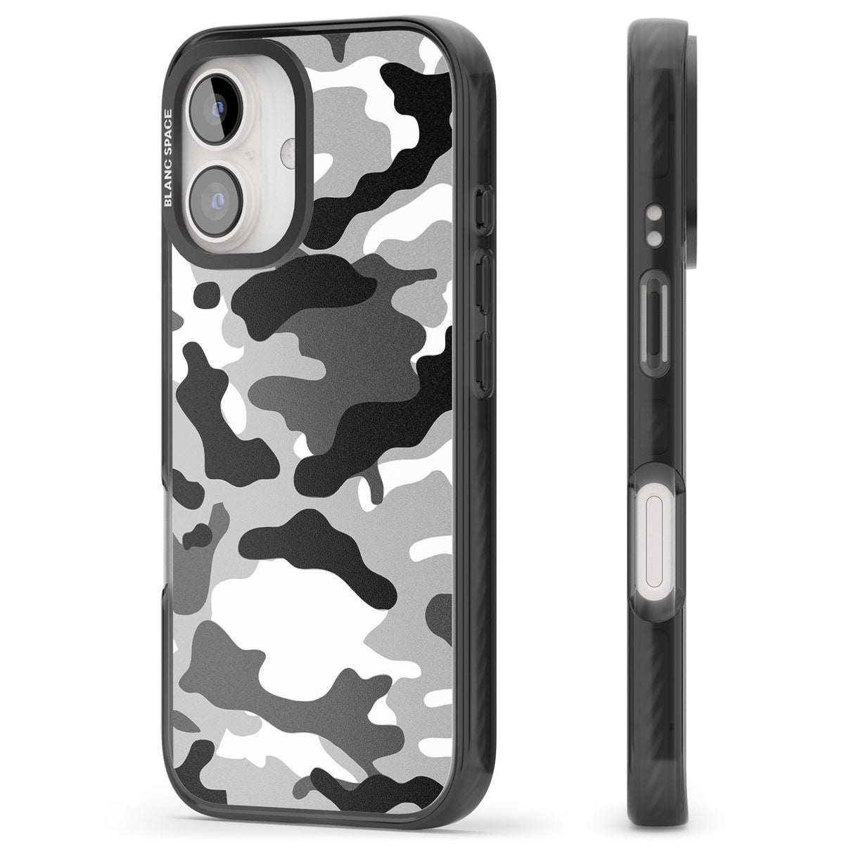 iPhone 16 Pro Max Grey Camo Black Impact Phone Case