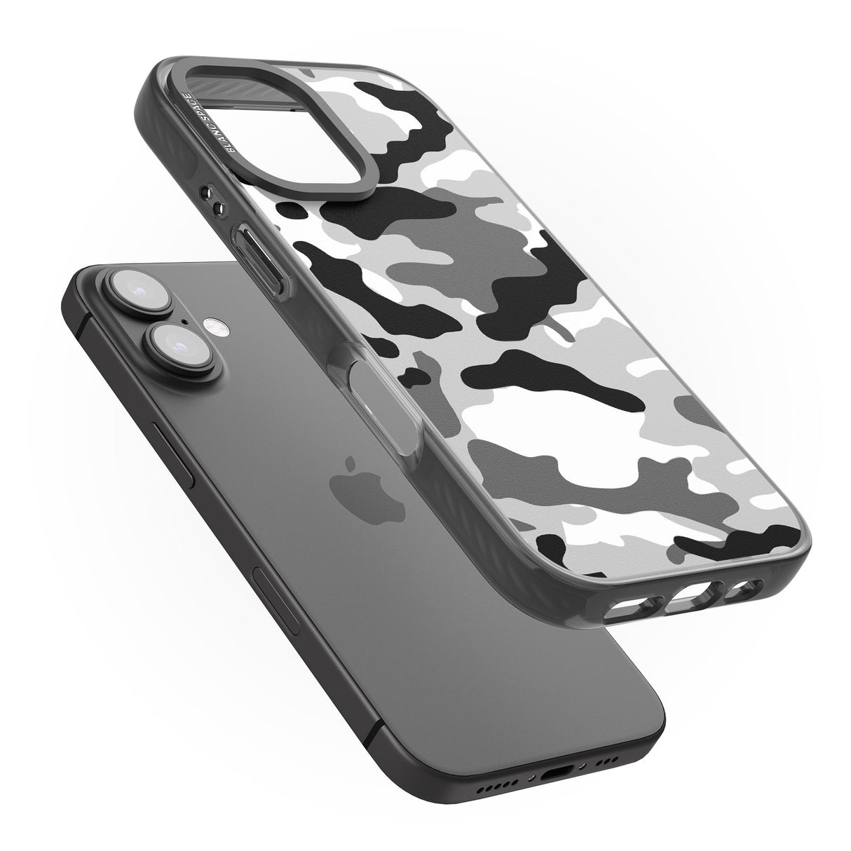 iPhone 16 Pro Max Grey Camo Black Impact Phone Case