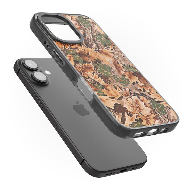 iPhone 16 Pro Max Leaves Camo Black Impact Phone Case