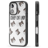 iPhone 16 Pro Max Crazy Cat Lady Black Impact Phone Case