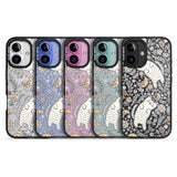 iPhone 16 Pro Max Sleeping Cat Pattern Black Impact Phone Case