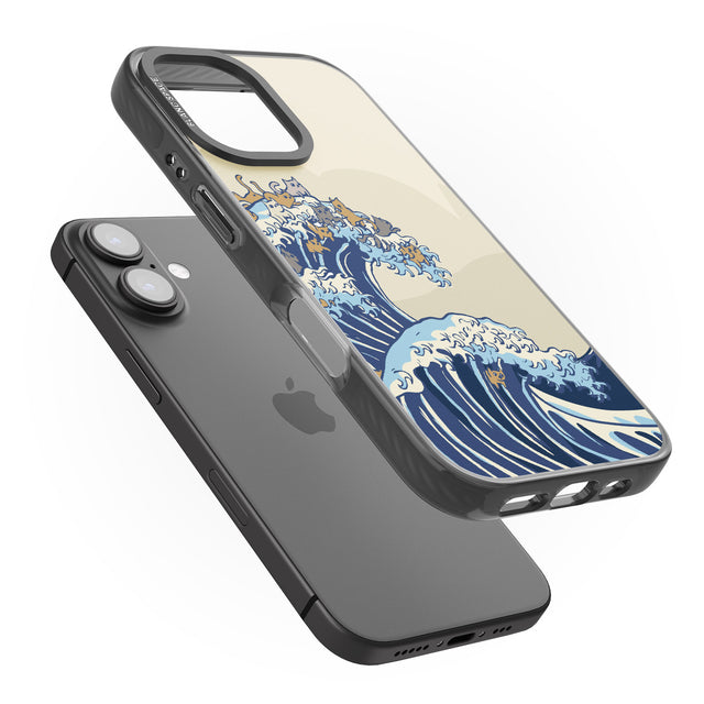 iPhone 16 Pro Max The Great Cat Wave Black Impact Phone Case