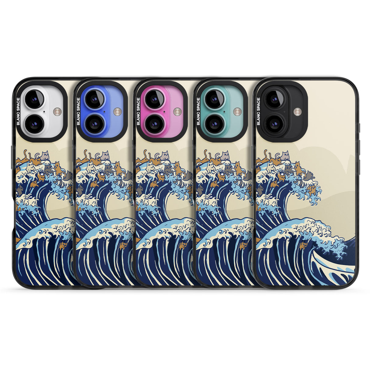 iPhone 16 Pro Max The Great Cat Wave Black Impact Phone Case