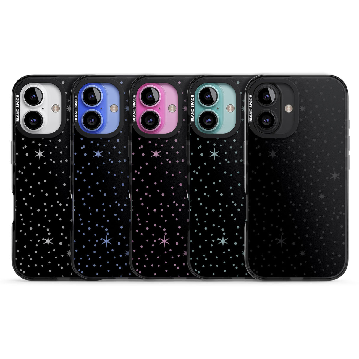 iPhone 16 Pro Max Celestial Cut-Out Stars Black Impact Phone Case