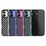 iPhone 16 Pro Max Checker: Half Black Check on Clear Black Impact Phone Case