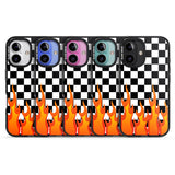 iPhone 16 Pro Max Checkered Fire Black Impact Phone Case