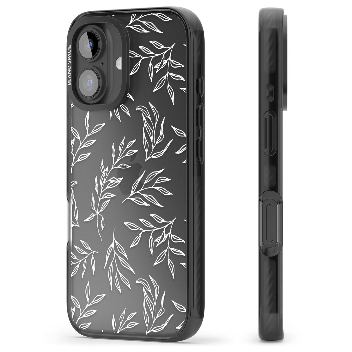 iPhone 16 Pro Max Leafy Botanical Black Impact Phone Case