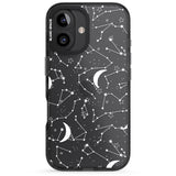 iPhone 16 Pro Max White Constellations Black Impact Phone Case