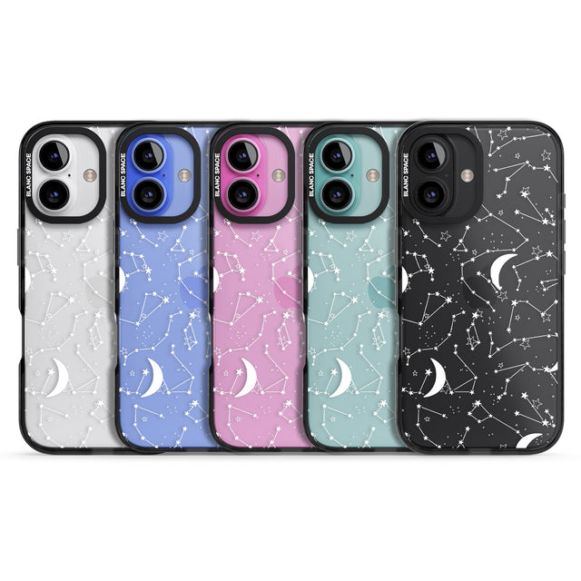 iPhone 16 Pro Max White Constellations Black Impact Phone Case