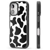 iPhone 16 Pro Max Cow Print Black Impact Phone Case