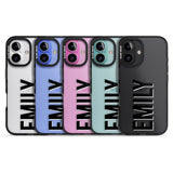 iPhone 16 Pro Max Personalised Clear Text 3A Black Impact Phone Case