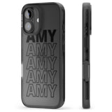 iPhone 16 Pro Max Personalised Clear Text 5E Black Impact Phone Case