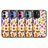 iPhone 16 Pro Max Mixed Kawaii Food Icons - Solid Black Impact Phone Case