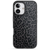 iPhone 16 Pro Max Dark Animal Print Pattern Small Leopard Black Impact Phone Case