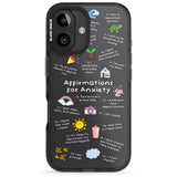 iPhone 16 Pro Max Anxiety White Text Black Impact Phone Case