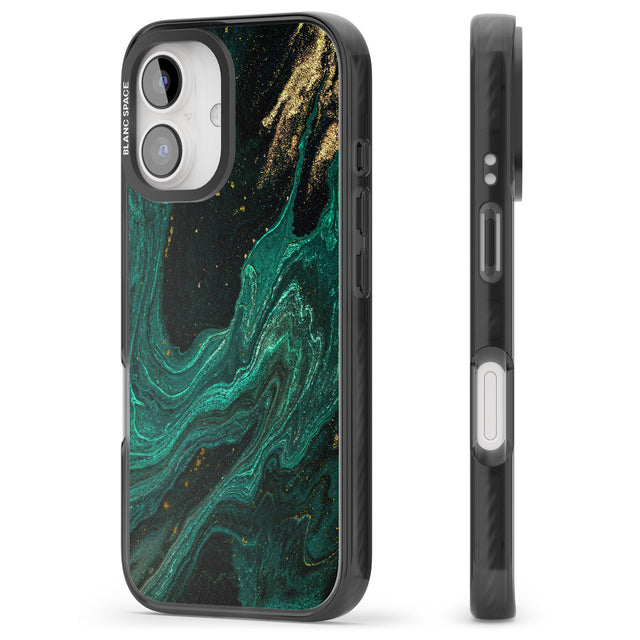 iPhone 16 Pro Max Emerald Lagoon Black Impact Phone Case