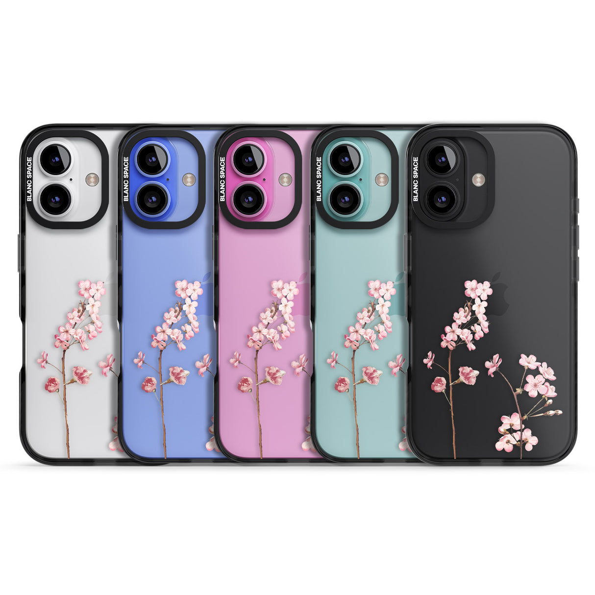 iPhone 16 Pro Max Blossom Flower Black Impact Phone Case