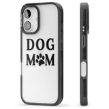 iPhone 16 Pro Max Dog Mom Paw Print Black Impact Phone Case