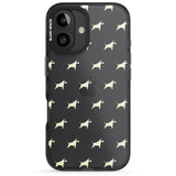 iPhone 16 Pro Max Bull Terrier Dog Pattern Clear Black Impact Phone Case