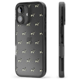 iPhone 16 Pro Max French Bulldog Dog Pattern Clear Black Impact Phone Case