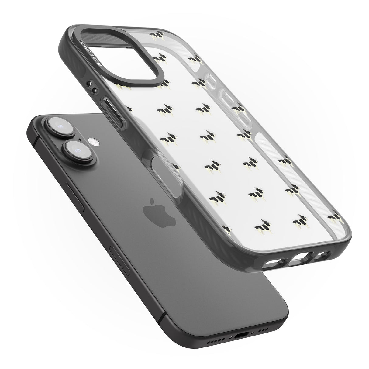 iPhone 16 Pro Max French Bulldog Dog Pattern Clear Black Impact Phone Case