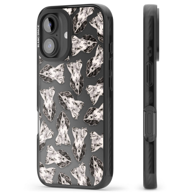 iPhone 16 Pro Max Cocker Spaniel (Black) Watercolour Dog Pattern Black Impact Phone Case