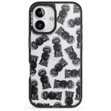 iPhone 16 Pro Max Cockapoo (Black) Watercolour Dog Pattern Black Impact Phone Case