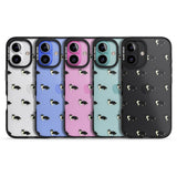 iPhone 16 Pro Max Border Collie Dog Pattern Clear Black Impact Phone Case