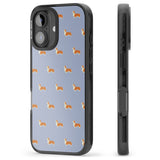 iPhone 16 Pro Max Pembroke Welsh Corgi Dog Pattern Black Impact Phone Case