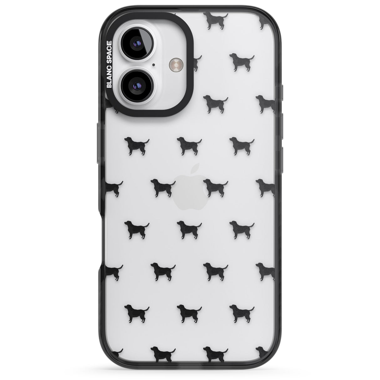 Black Labrador Dog Pattern Clear