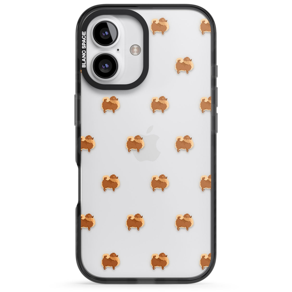 Pomeranian Dog Pattern Clear