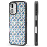 iPhone 16 Pro Max Eyes & Crosses (Clear) Psychedelic Eyes Pattern Black Impact Phone Case