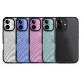 iPhone 16 Pro Max Abstract Lines: Circles Black Impact Phone Case