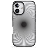 iPhone 16 Pro Max Abstract Lines: Sunburst Black Impact Phone Case