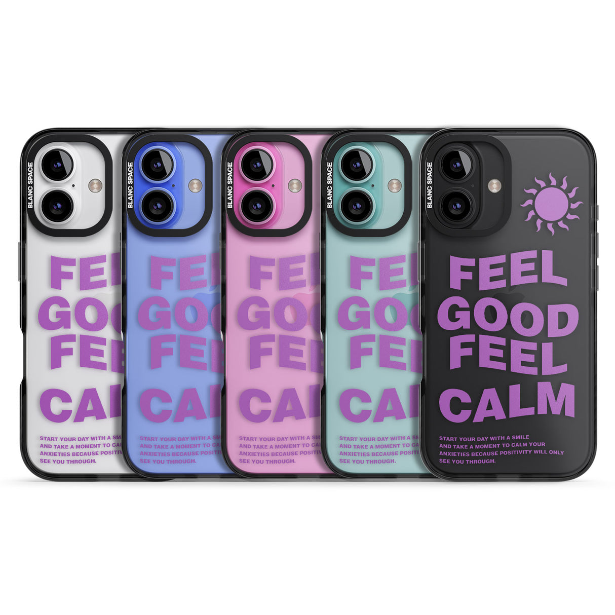 iPhone 16 Pro Max Feel Good Feel Calm (Purple) Black Impact Phone Case