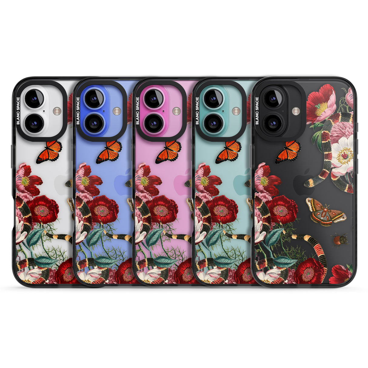 iPhone 16 Pro Max Botanical Snake Black Impact Phone Case