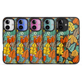 iPhone 16 Pro Max Pastel Toned Autumn Leaves Black Impact Phone Case