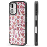 iPhone 16 Pro Max Pink Flowers & Blossoms Transparent Design Black Impact Phone Case