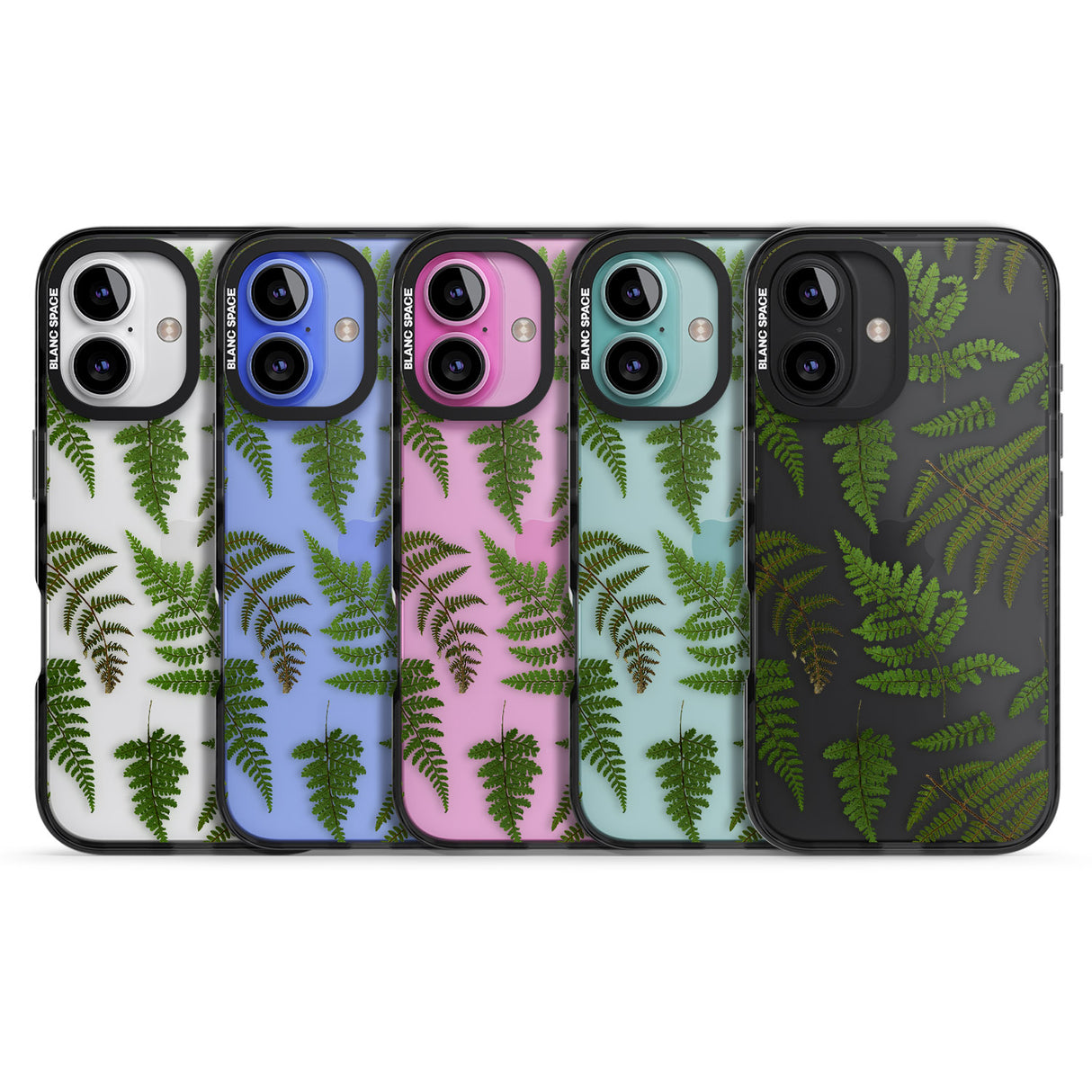 iPhone 16 Pro Max Leafy Ferns Black Impact Phone Case