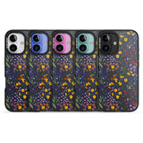 iPhone 16 Pro Max Wildflower & Leaves Cluster Design - Navy Black Impact Phone Case