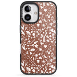 iPhone 16 Pro Max Wildflower Cluster on Terracotta Black Impact Phone Case