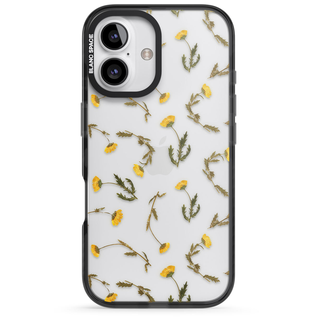 iPhone 16 Pro Max Long Stemmed Wildflowers - Dried Flower-Inspired Black Impact Phone Case