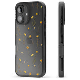 iPhone 16 Pro Max Mixed Yellow Flowers - Dried Flower-Inspired Black Impact Phone Case